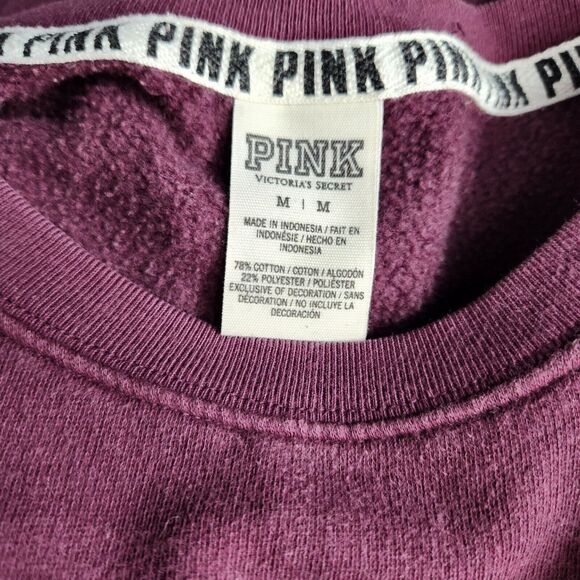 PINK VS Sweatshirt Women's Size Medium Purple Oversized Pullover - Picture 7 of 7